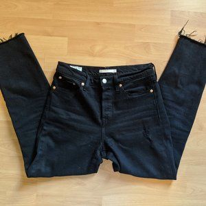 Black High Waisted Wedgie Fit Levi's Jeans